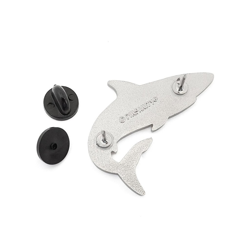 shark enamel lapel pin