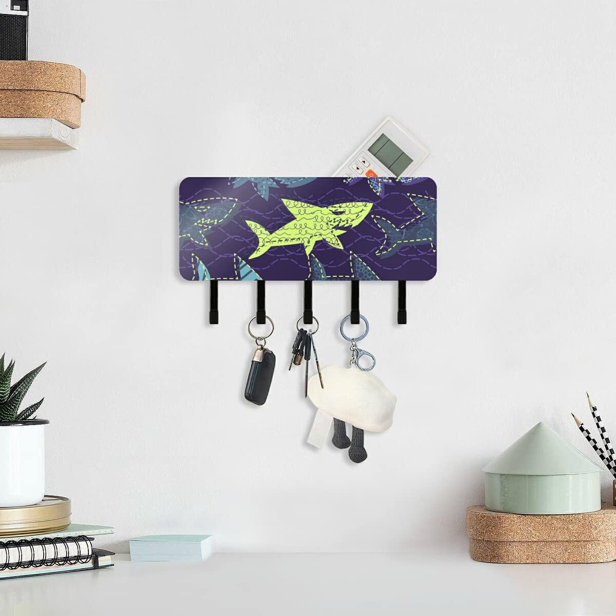 shark mail & key box holder
