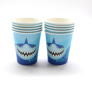 shark party cups 9 oz